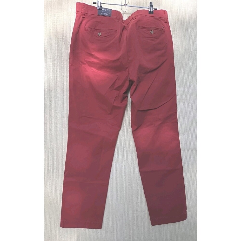Tommy Hilfiger Men's The Flex Slim Fit Chino Size 36/30 Terra Cotta Preppy - Picture 6 of 6